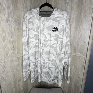 Notre Dame Gray Camo Lightweight Pullover Hoodie